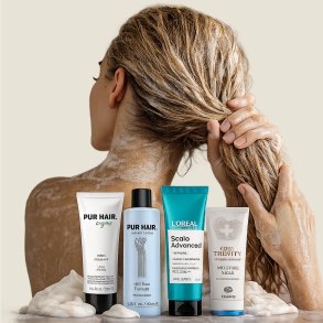 Opdag professionelle h�rkure til t�rt, skadet og kruset h�r fra PUR HAIR, L&rsquo;Or�al, Schwarzkopf og Trinity. Intens fugt, reparation og anti-frizz effekt.