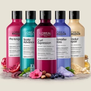 L&rsquo;Or�al Professionnel Serie Expert shampoo kollektion 300 ml med Pro Longer, Scalp Advanced, Curl Expression, Blondifier og Absolut Repair &ndash; professionel salonshampoo til forskellige h�rtyper