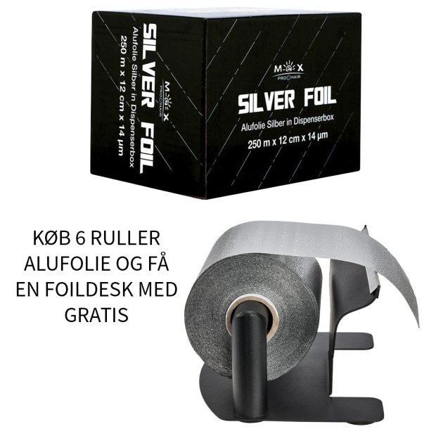 Foildesk + 6 pk. folie 12cm x 250 meter - 14 my