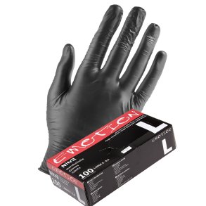 Emotion large engangsnitrilhandsker – pudderfri, latexfri og kemikalieresistente nitrilhandsker i ske med 100 stk