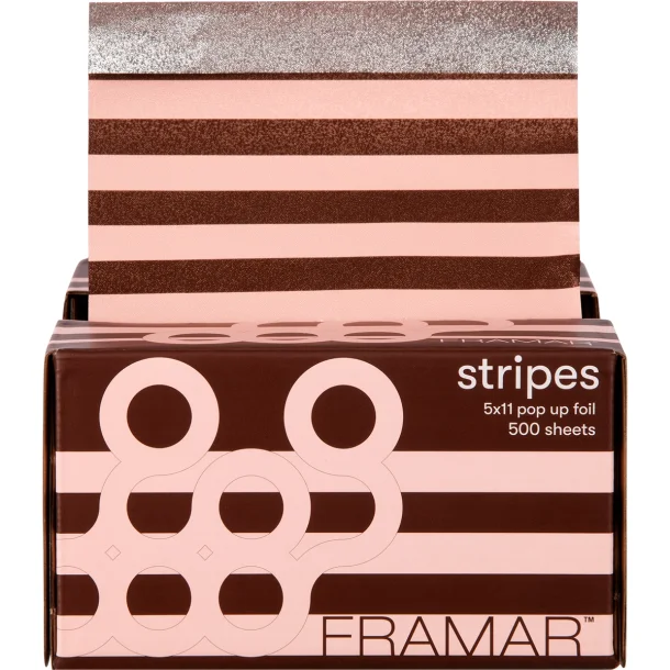 Framar Pop Up farvefolie med lyser�de og brune striber, 500 ark