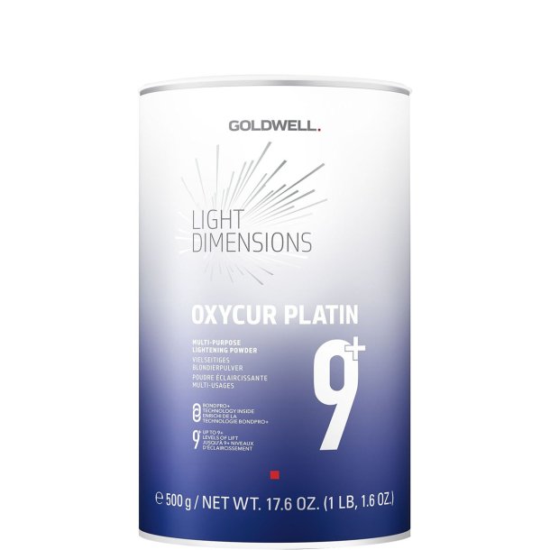 Goldwell Oxycur Platin lysningspulver 500 g med BondPro+ teknologi, professionel afblegning til h�r med op til 9+ niveauers l�ft til highlights og fuld lysning.
