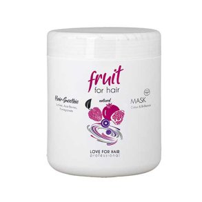 LOVE FOR HAIR Fruit for Hair Colour & Brilliance Mask 1000 ml farveplejende h�rkur med litchi, acaib�r og granat�ble