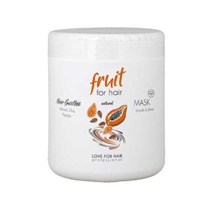 LOVE FOR HAIR Fruit for Hair Smooth & Shine Mask 1000 ml fugtgivende og udglattende h�rkur med mandel, chia og papaya.