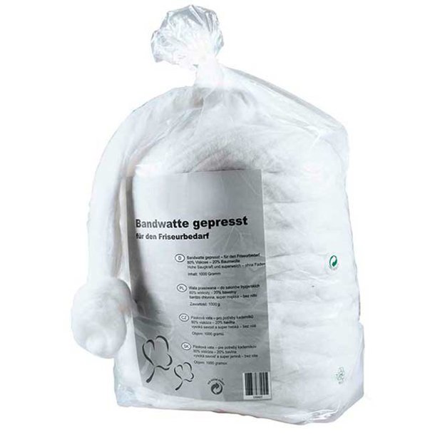Strimmelvat 1000 g 80%/20% - viskos/bomuld presset