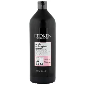Stor lyser�d flaske med Redken Acidic Color Gloss Conditioner 1000 ml til professionel pleje af farvet h�r