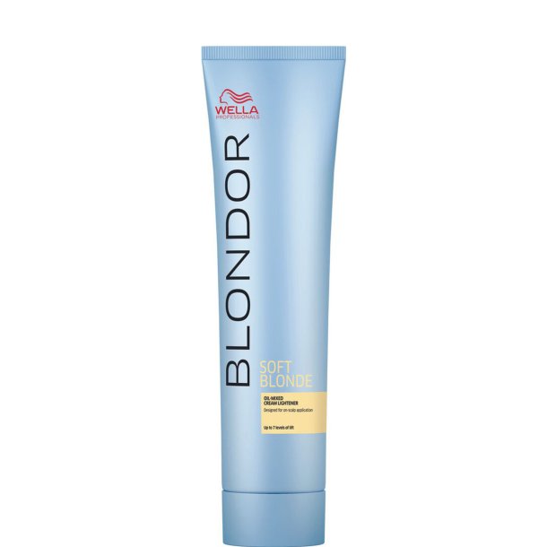 Wella Blondor Soft Blonde Cream 200 ml professionel lysningscreme til sk�nsom h�rblegning med op til 7 toners lysning, udviklet til sensitiv hovedbund og fine h�rtyper