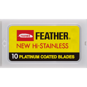 Feather Rustfri Platin Barberblade  Ultimativ Skarphed & Prcision