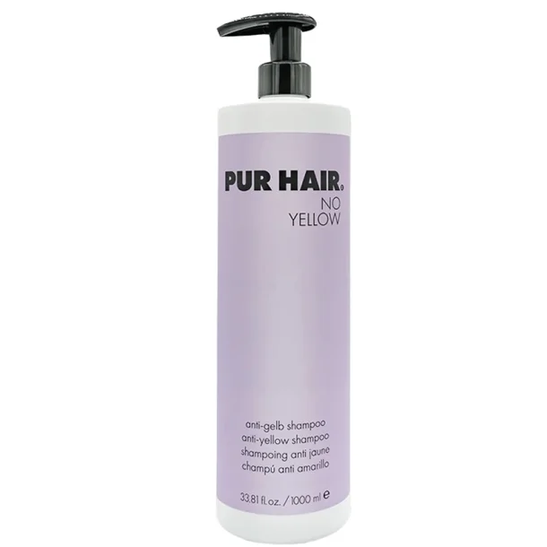 Pur Hair kologisk No Yellow Shampoo  Mod Gule Toner i Blondt Hr - 1000 ml